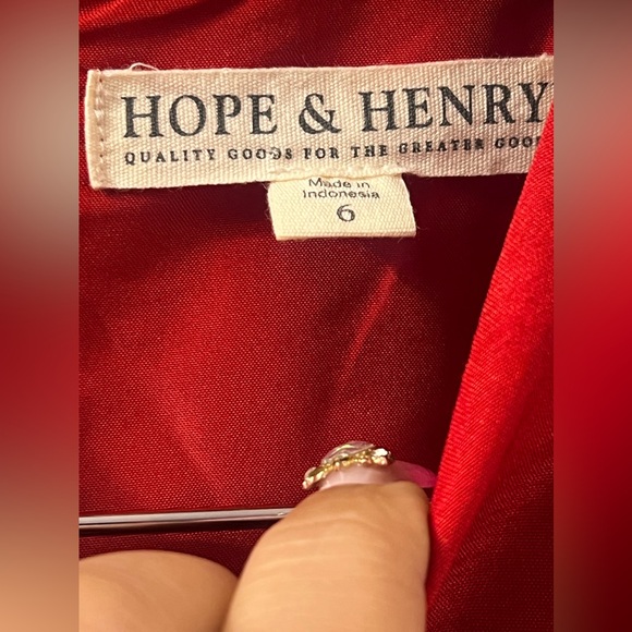 Hope & Henry girl’s Taffeta high low red dress - Picture 5 of 8